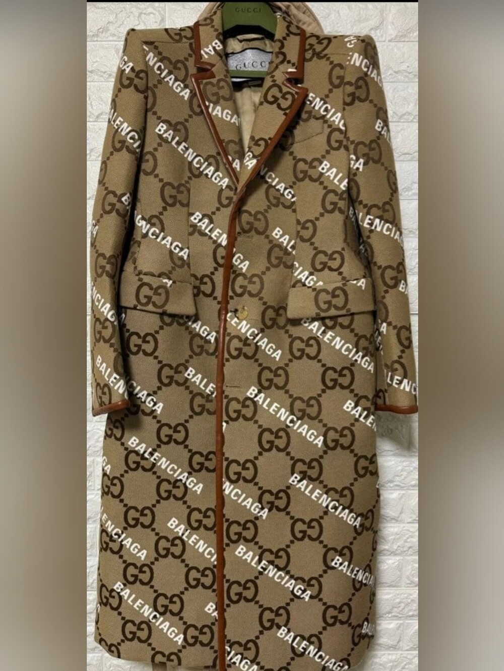 Gucci Balenciaga Tan Long Coat